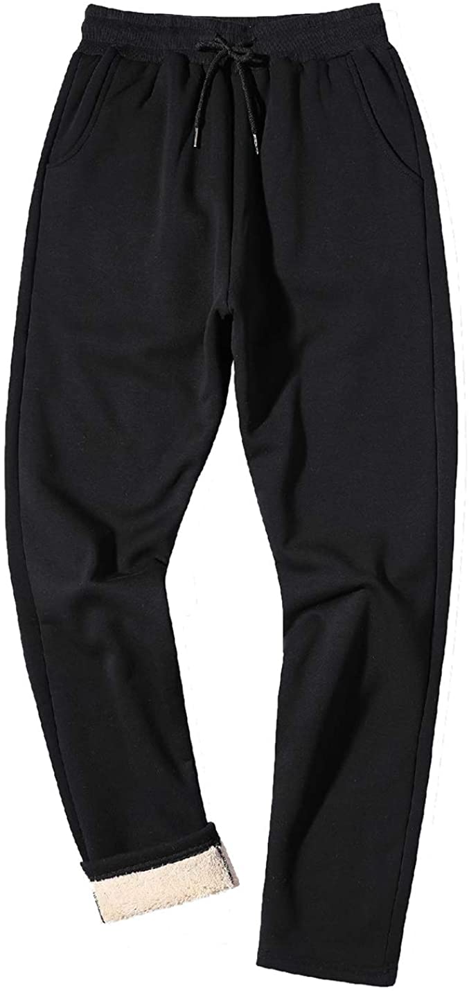 Gihuo Mens Casual Fleece Lined Winter Pant Athletic Jogger Sweat Pants