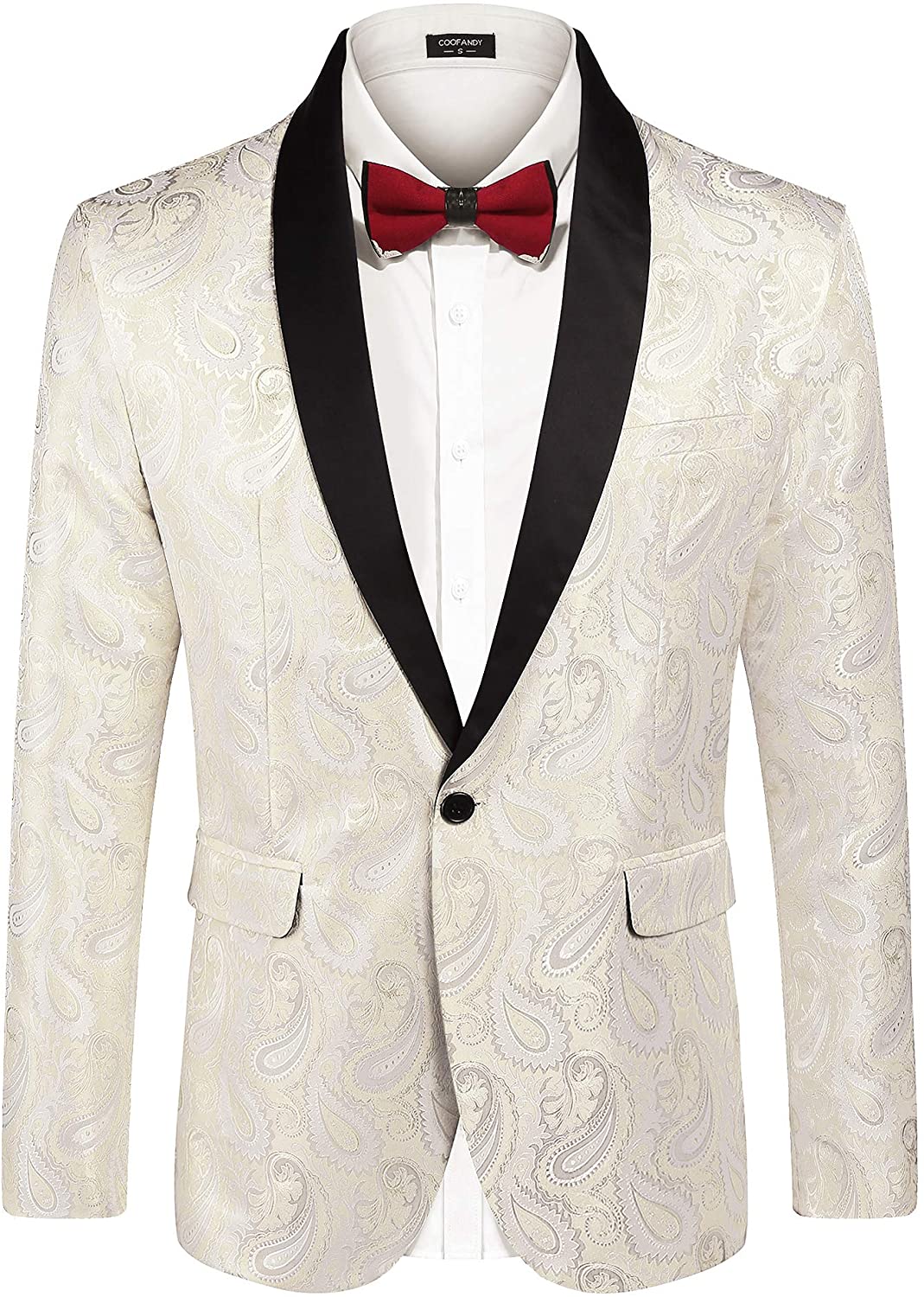 Pre-owned Visit The Coofandy Store Coofandy Mens Floral Tuxedo Jacket ...