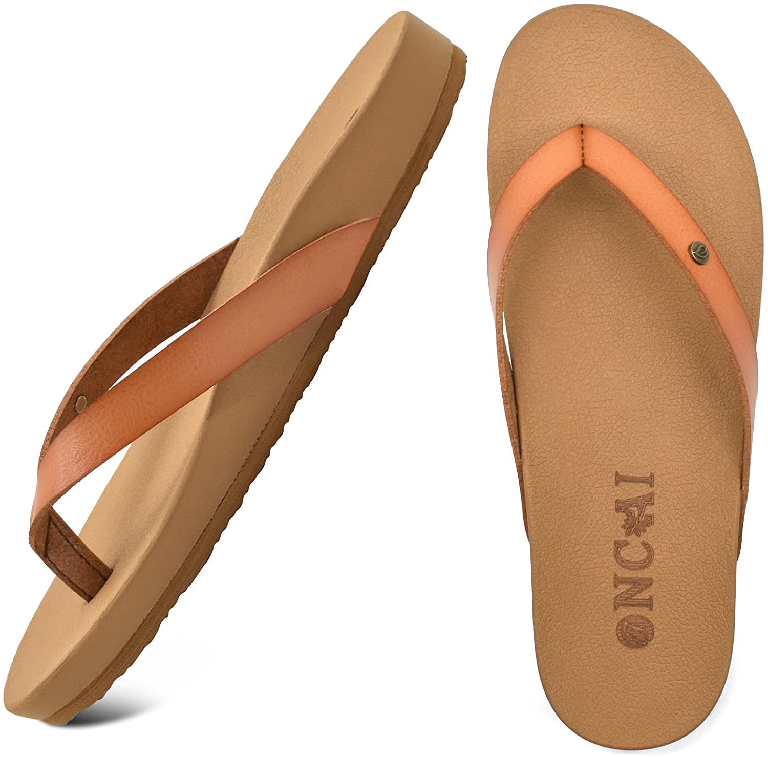 New Womens ONCAI Black Memory Foam Yoga Mat Flip Flops Sandals - Sz 9