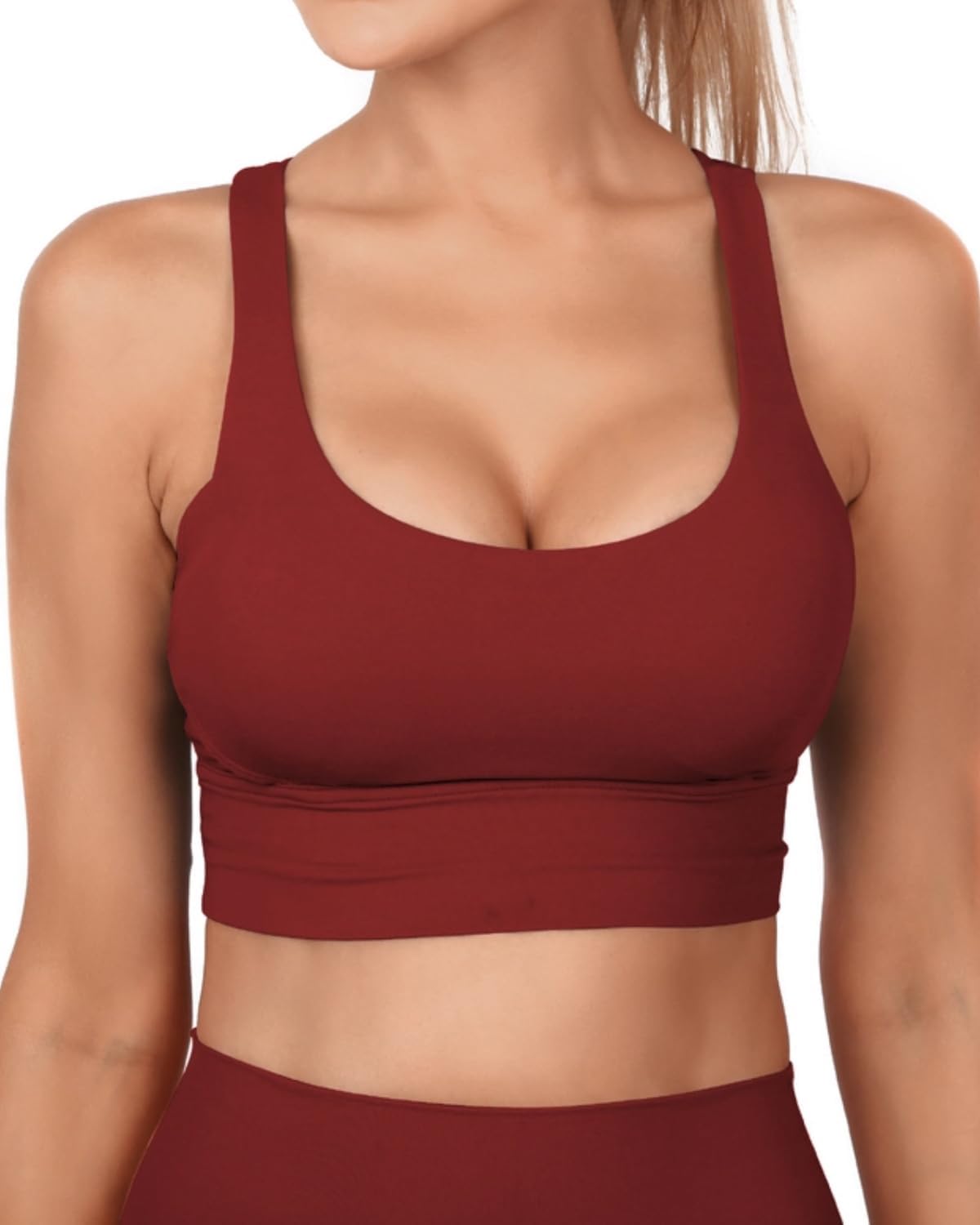 Grace Form Strappy Sports Bra for Women Padded High Impact Push Up Athletic  Runn