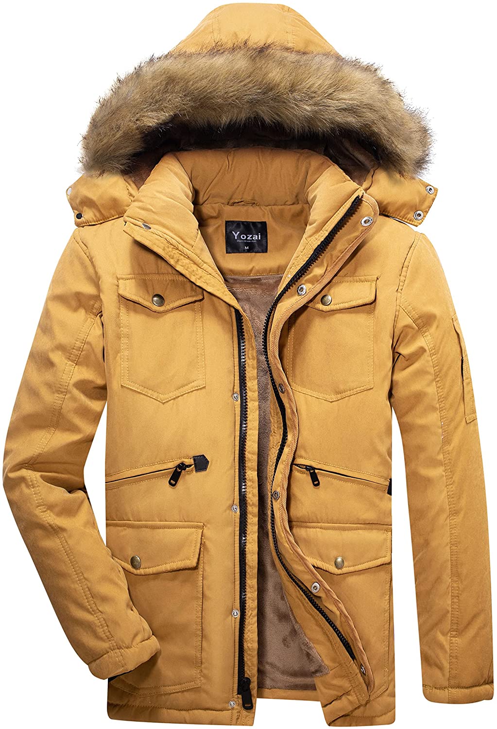 Yozai Men's Warm Winter Coats for Mens Winter Jacket Snowboard Jacket Snow  Water