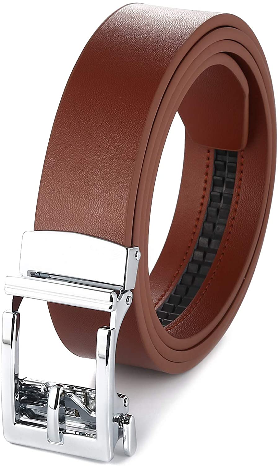 Gelante Genuine Leather Ratchet Dress Belt With Automatic Sliding ...