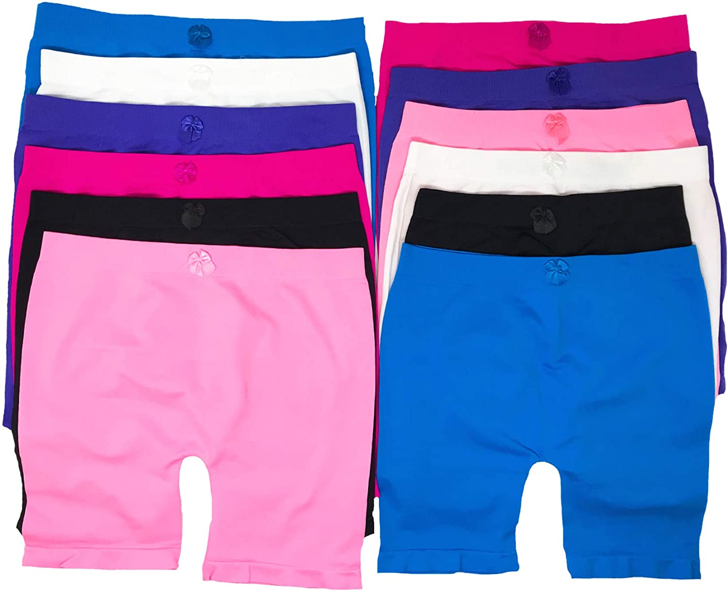  6 Pack Dance Shorts Under Dress Girls Bike Short for