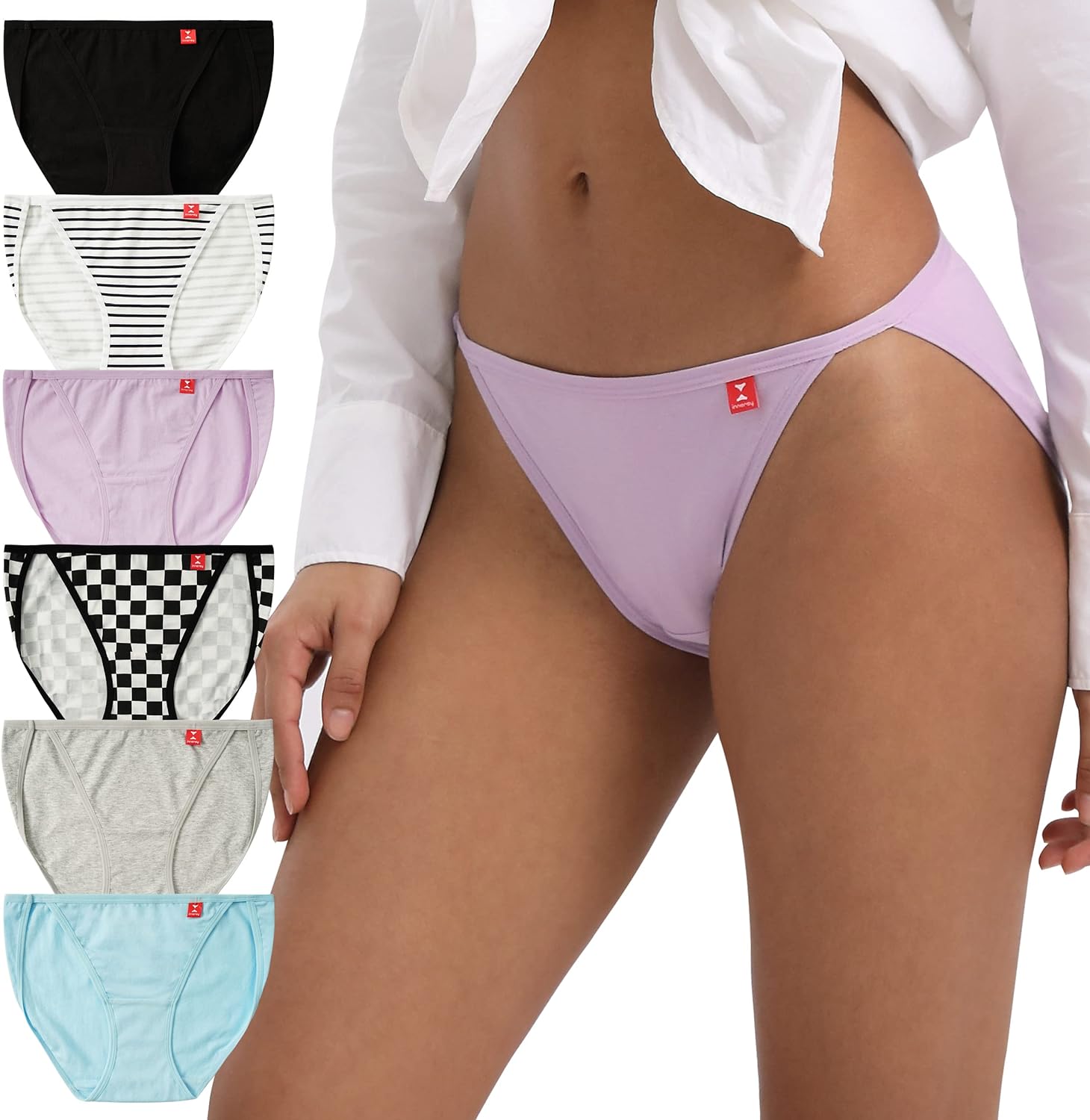 Innersy Women'S High Waisted Underwear Cotton Panties Regular