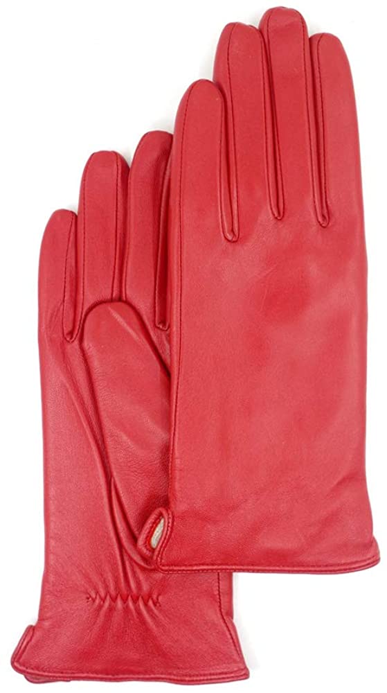 Womens Nappa Lambskin Leather Gloves Warm Cashmere Lined 