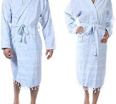 Hooded Bathrobe Pestemal Fabric 100% Turkish Cotton Kimono 