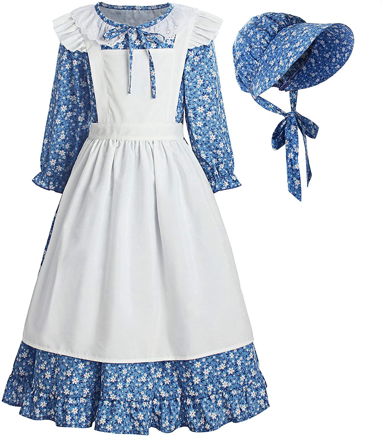  Pioneer Woman Costume Women's Pioneer Dress, Bonnet, Apron  Large : Clothing, Shoes & Jewelry