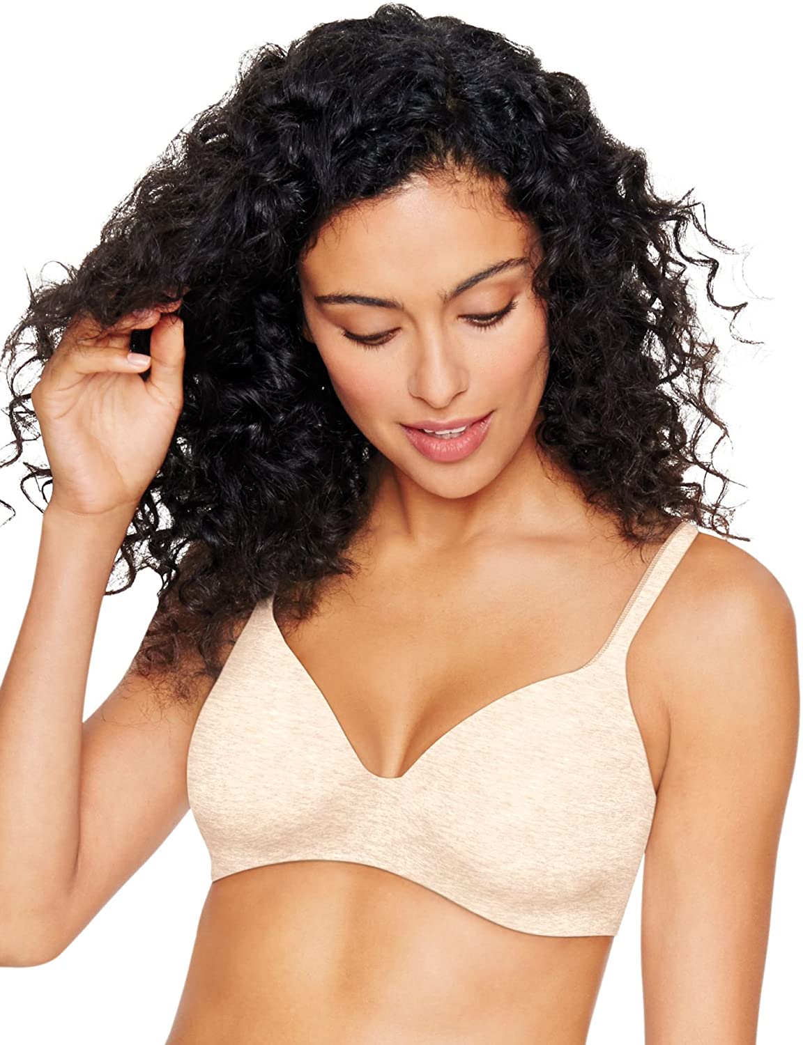 Hanes Ultimate Soft T-Shirt Concealing Wirefree Bra with Cool