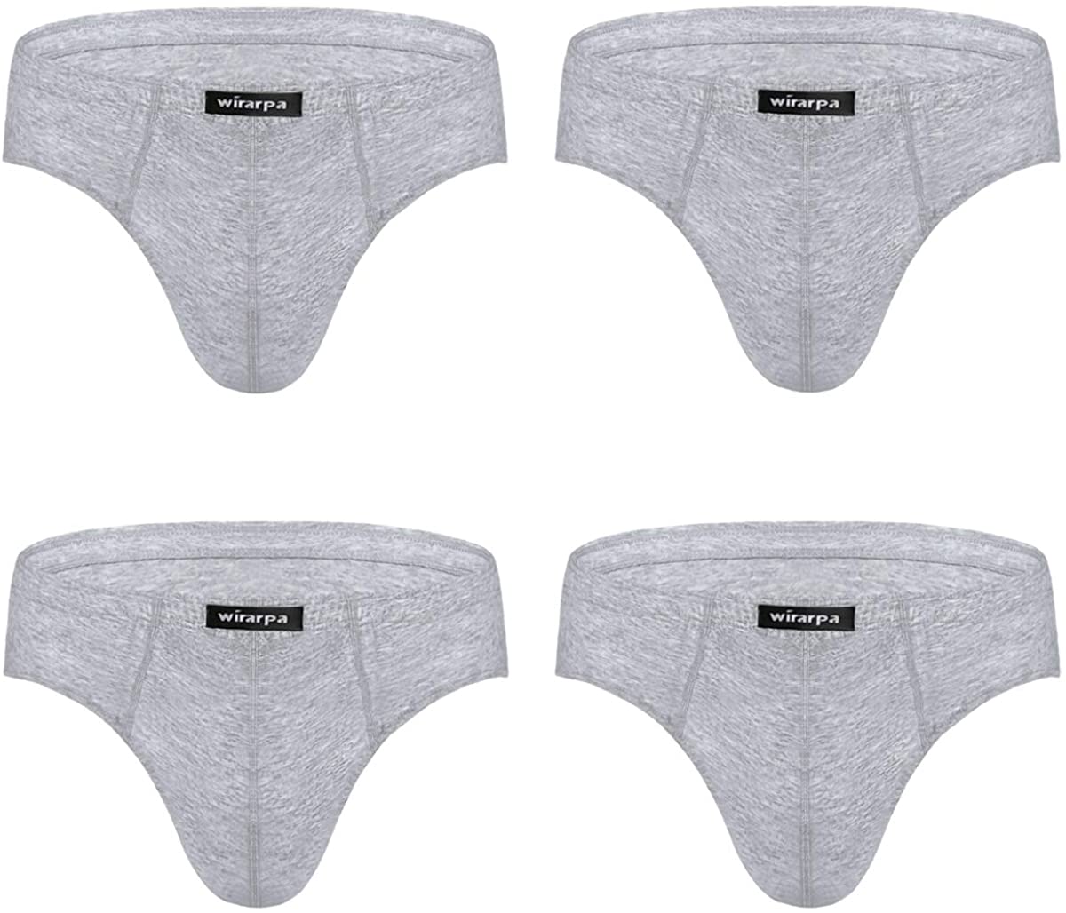 wirarpa Men's 100 Cotton Briefs Underwear No Fly Covered Waistband  Multipack