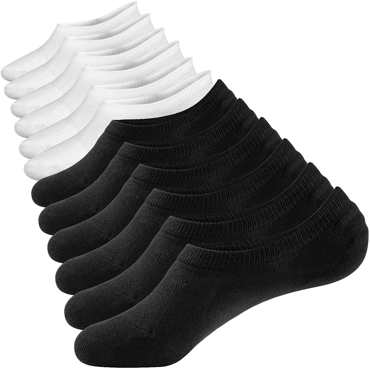No Show Socks For Women Men Invisible Non Slip Casual Low Cut Socks 3/6 Pairs 