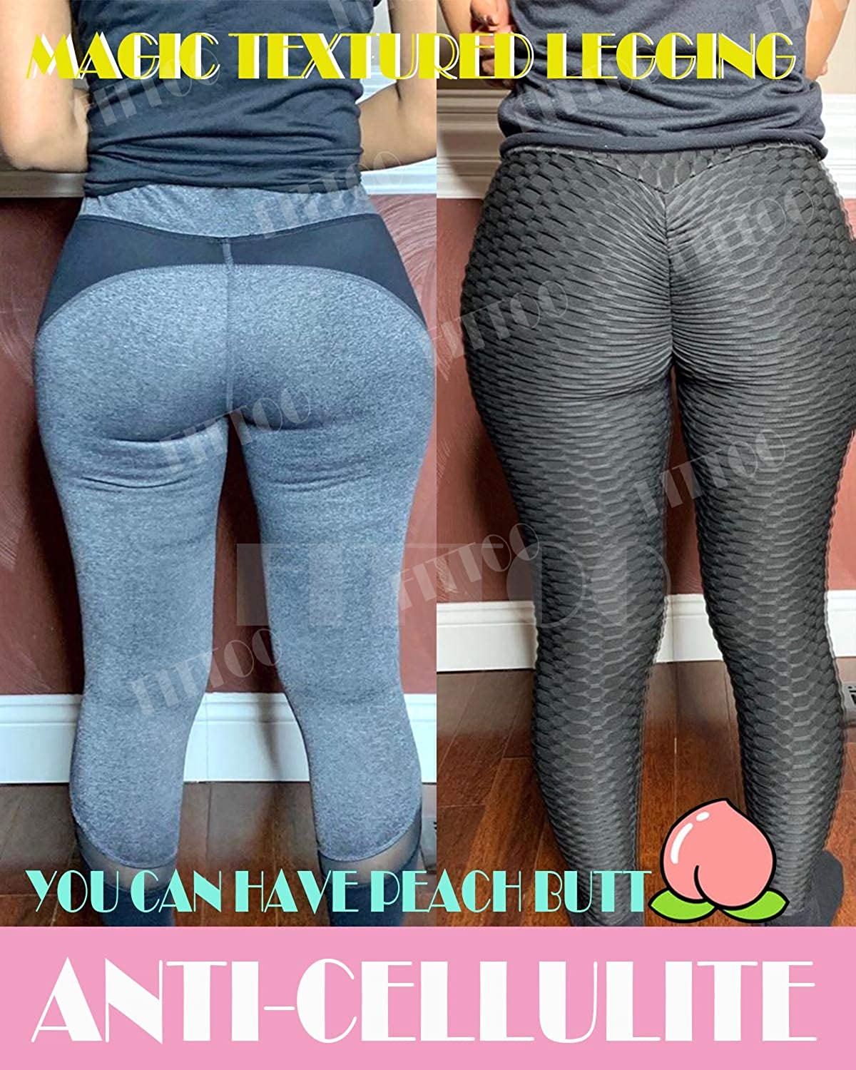 Womens Yoga Pants Hip Push Up Leggings Fitness Anti Cellulite Scrunch  Trousers