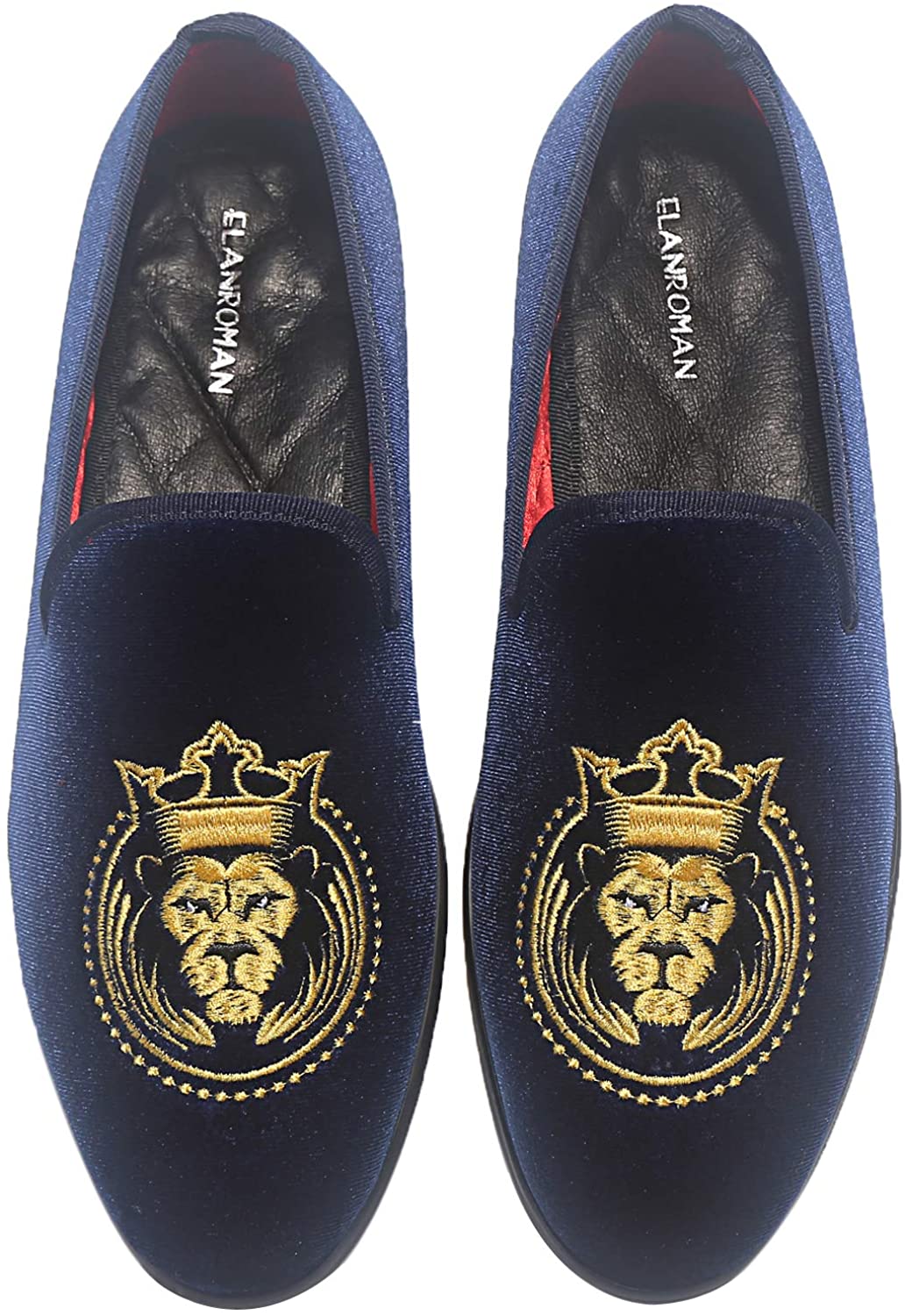 Details about   ELANROMAN Loafers for Men Velvet Shoes of Fashion Embroidered 1.0 and 2.0 Party 