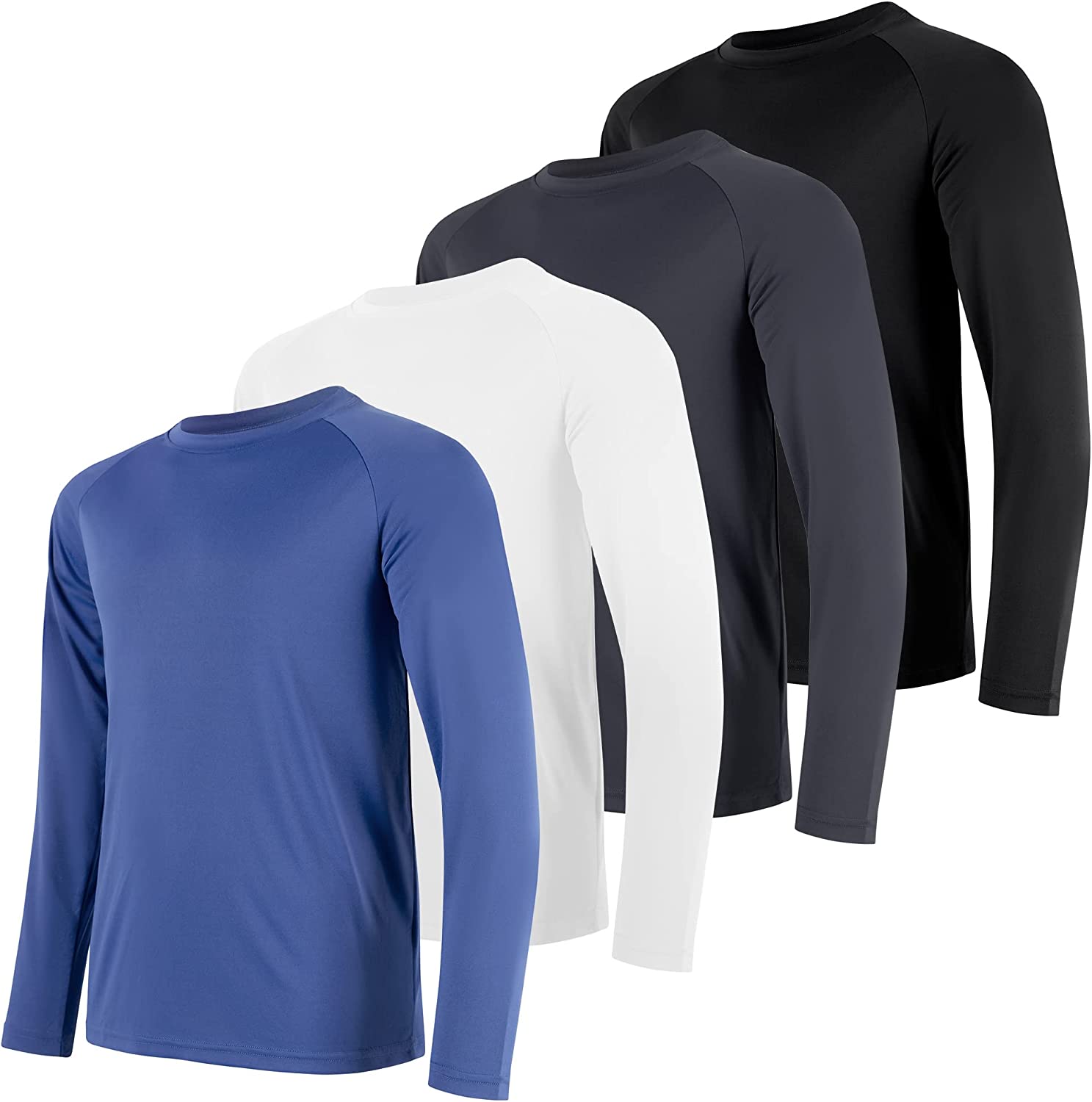 Navy Long Sleeve Dri Fit Shirts For Men. Shirts With Sun Protection