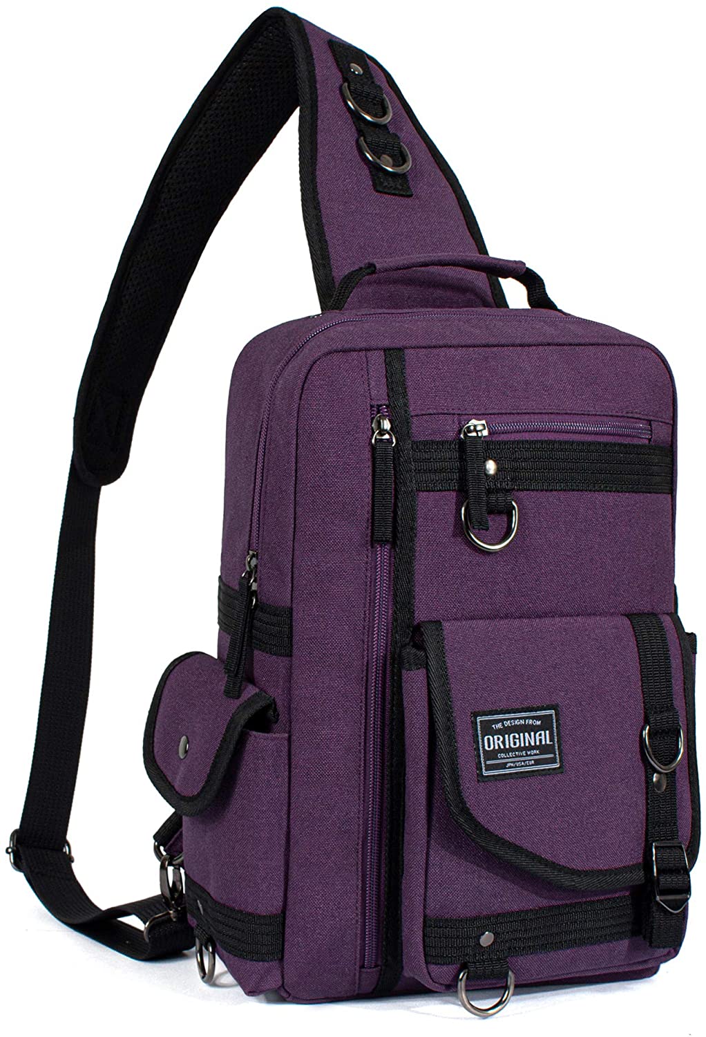 Leaper Messenger Bag Outdoor Cross Body Bag Sling Bag Shoulder Bag Black