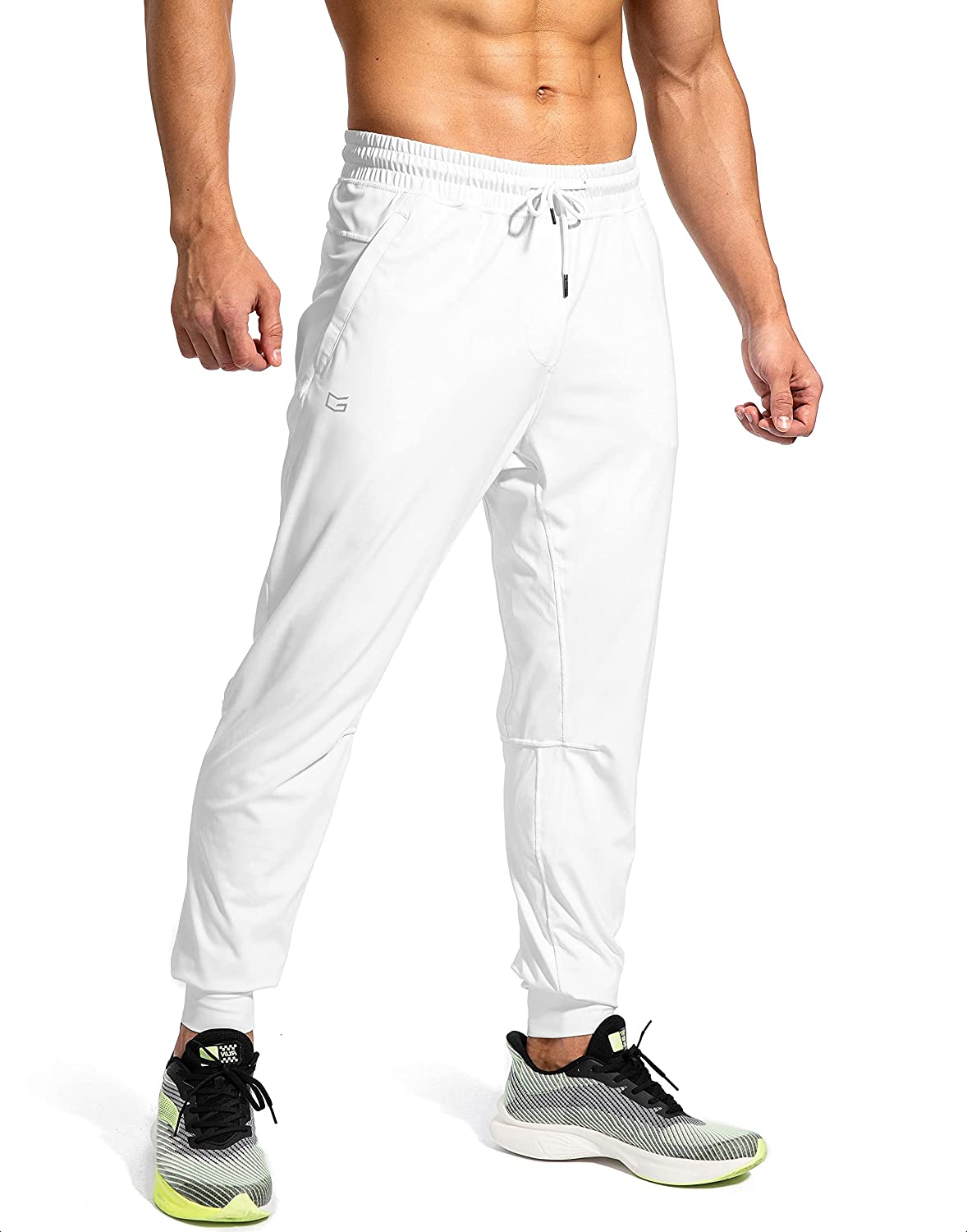 Jogging G Gradual Men's Sweatpants with Zipper Pockets Open Bottom Athletic Pants for Men Workout Lounge Running 