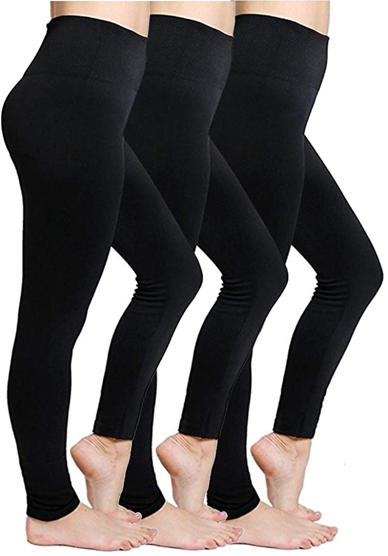 Plus Size Black Fleece Lined Leggings