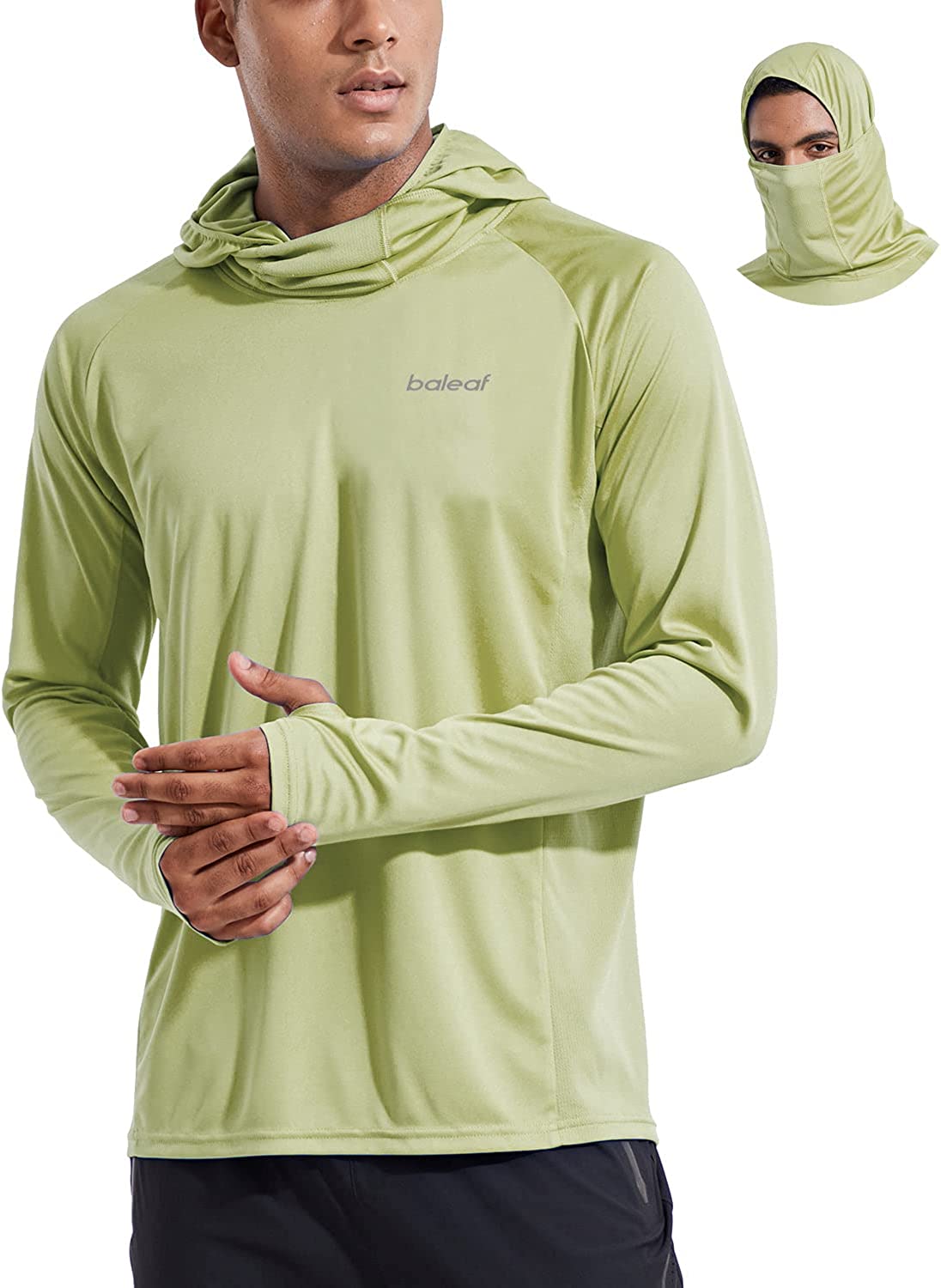 BALEAF Men's Sun Protection Hoodie Shirt UPF 50+ Long Sleeve UV