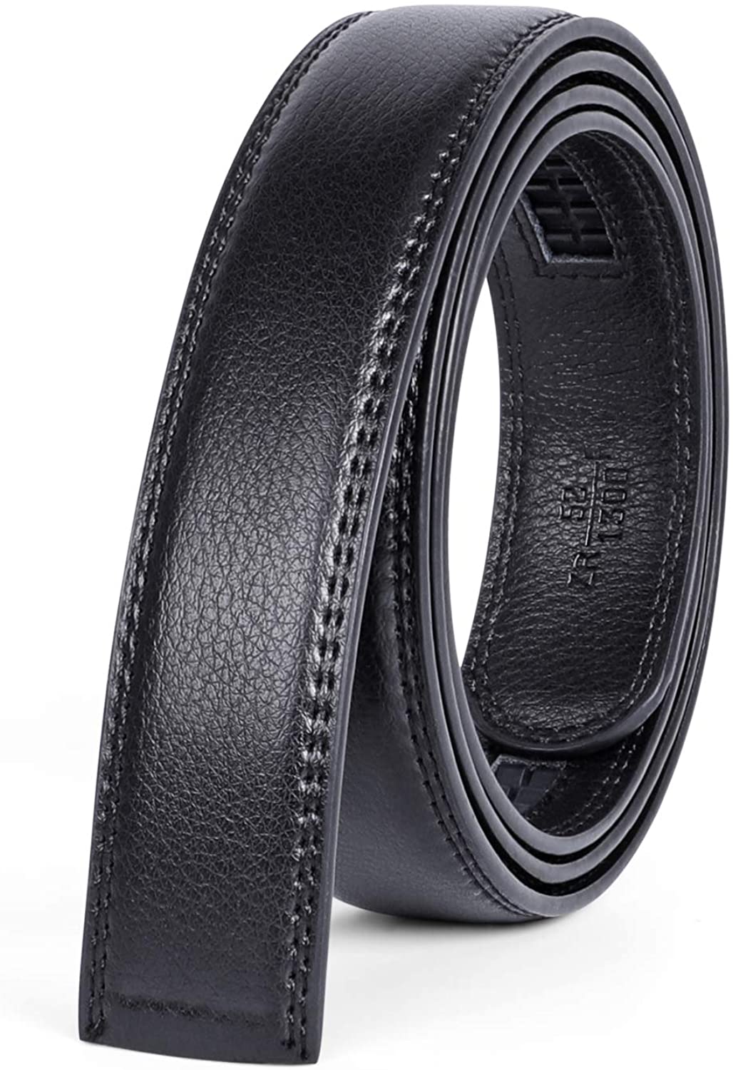 WERFORU Leather Ratchet Dress Belt for Men Perfect Fit Waist Size up to 50  inches with Automatic Buckle