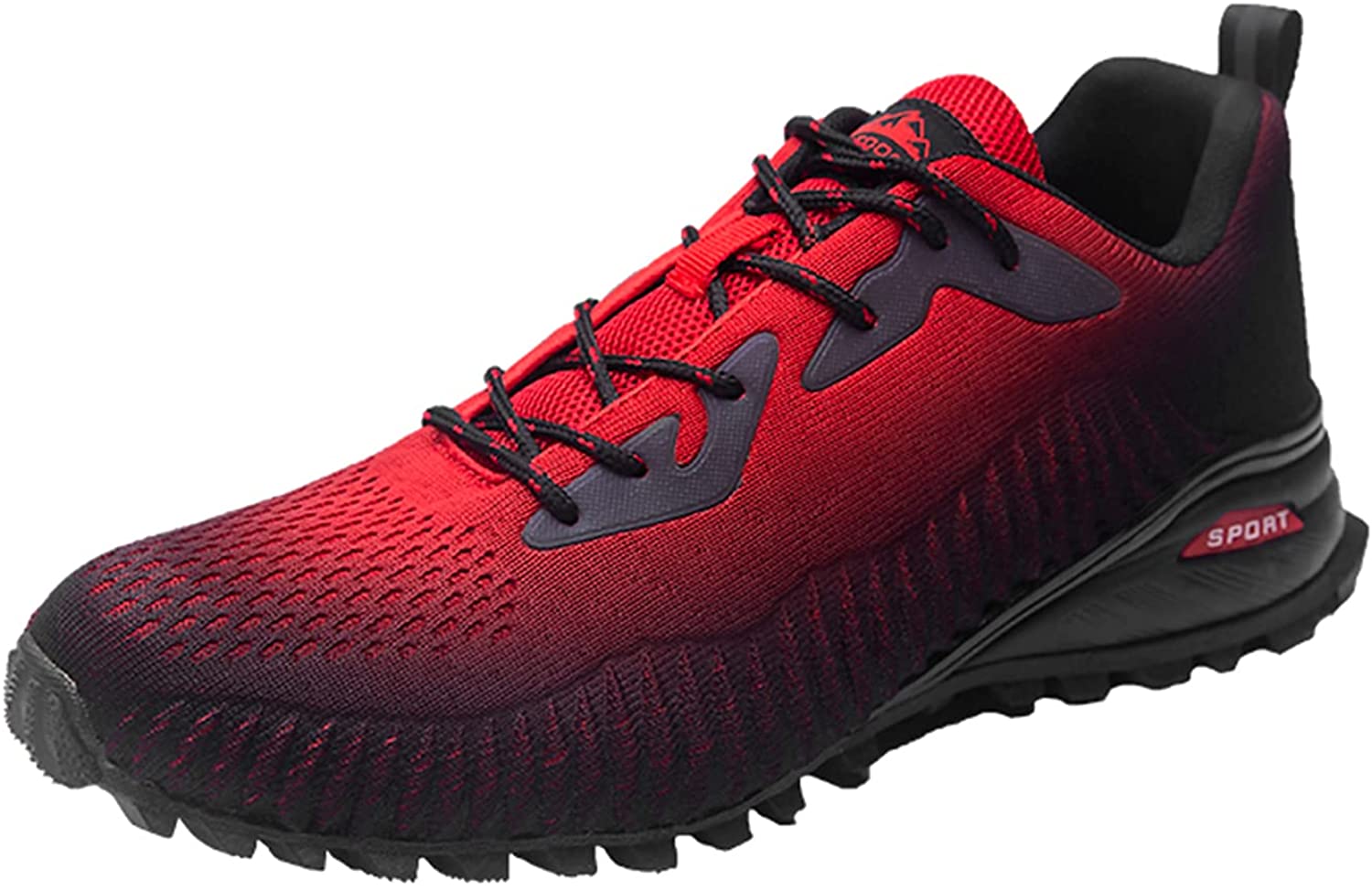 Kricely Men's Trail Running Shoes Waterproof Hiking Shoes Lightweight Breathable Walking Footwear Athletic Sneakers 
