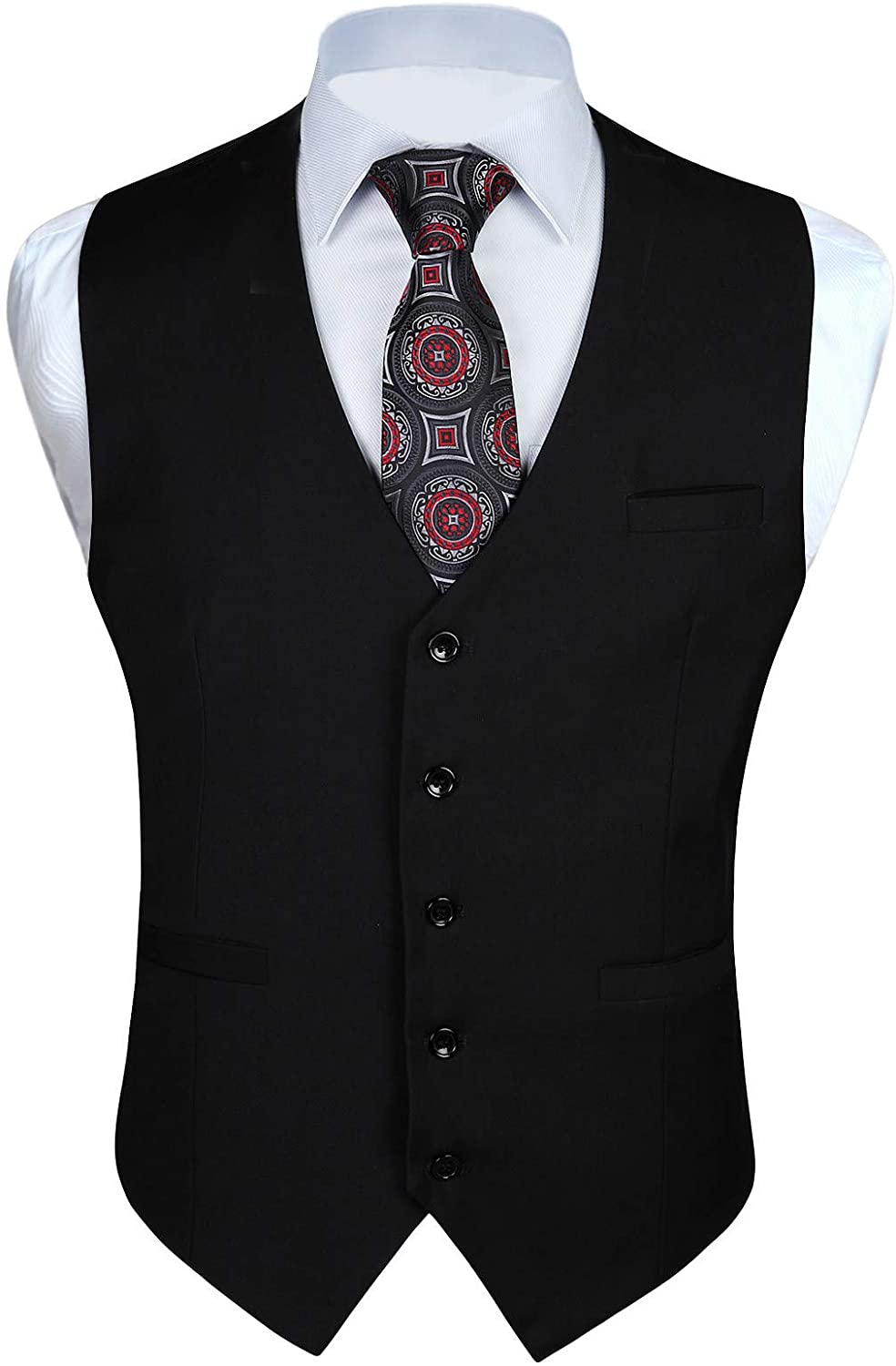 Enlision Men's Suit Vest Business Formal Dress Waistcoat