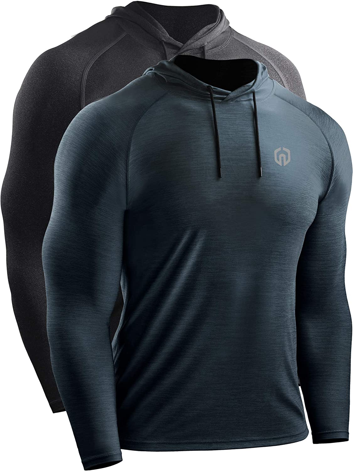 Neleus Men's Dry Fit Athletic Workout Running Shirts Long Sleeve