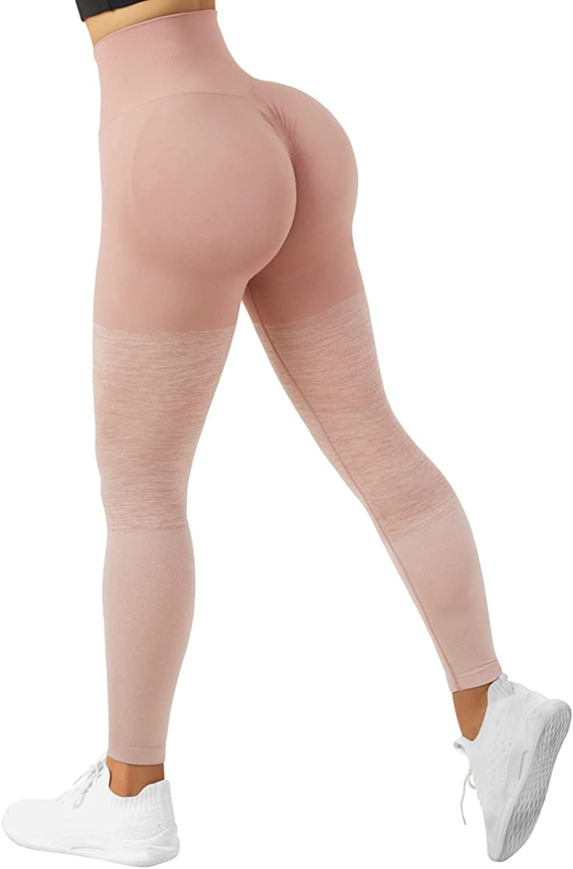 Ruuhee Seamless Leggings Solid Scrunch Butt Lifting Booty High Waisted  Sportwear Gym Tights Push Up Women Leggings For Fitness