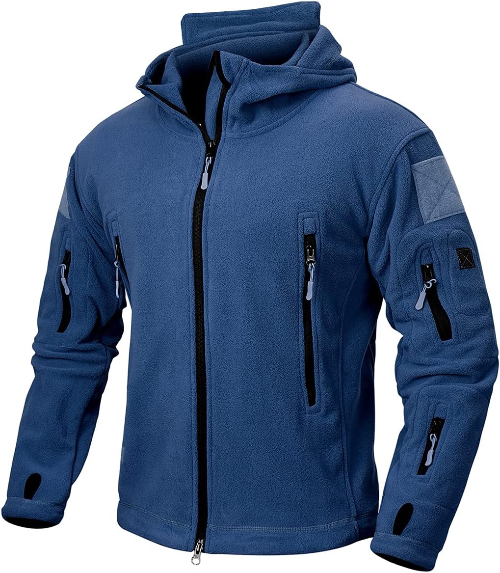 NAVEKULL Men's Tactical Hoodie Fleece Jacket Winter Warm Full-Zip
