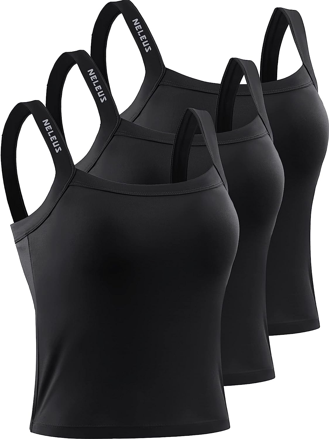 NELEUS Women's 3 Pack Athletic Compression Tank Top with
