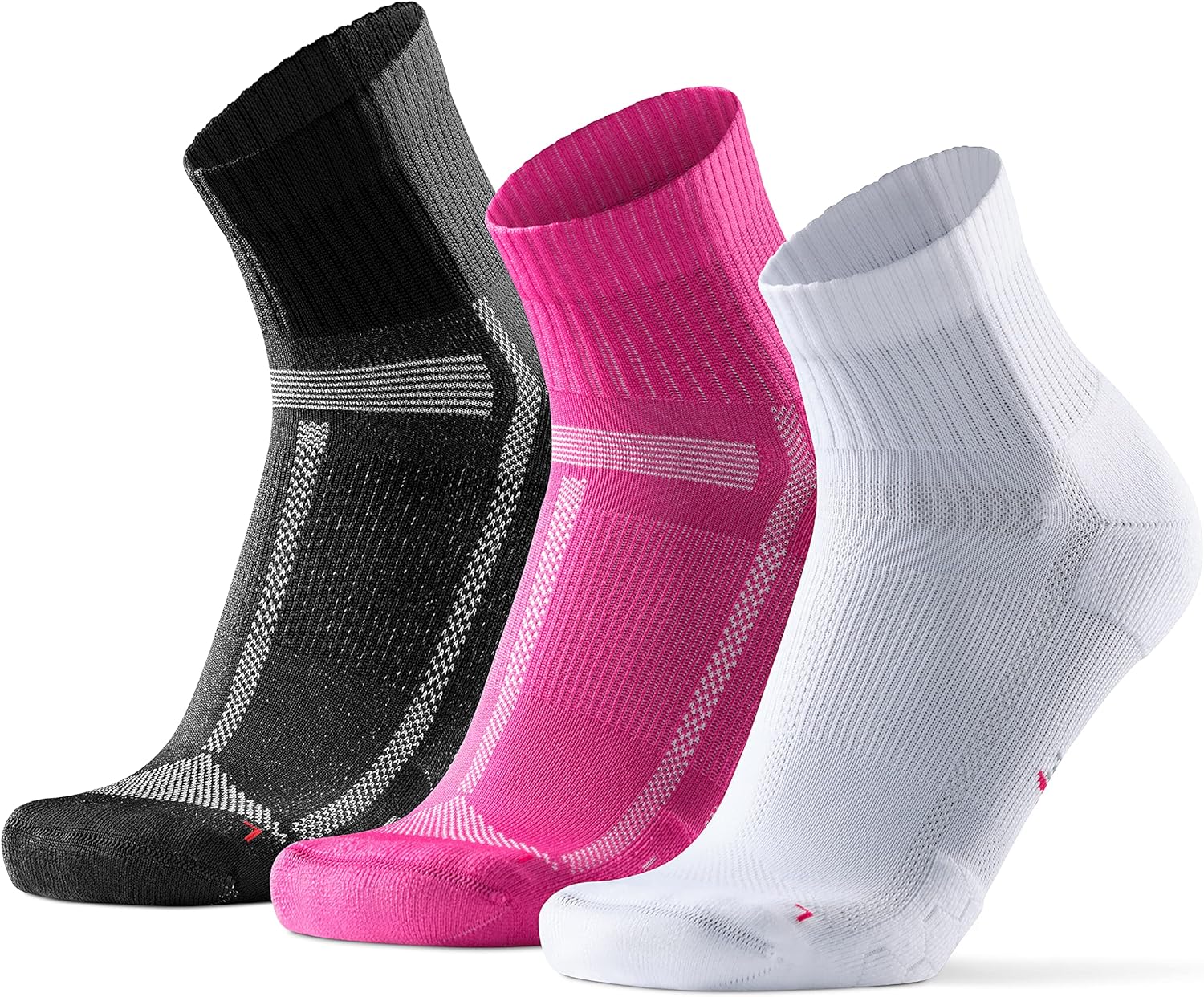 DANISH ENDURANCE Long Distance Running Socks, Quarter, Cushioned & Moisture  Wick