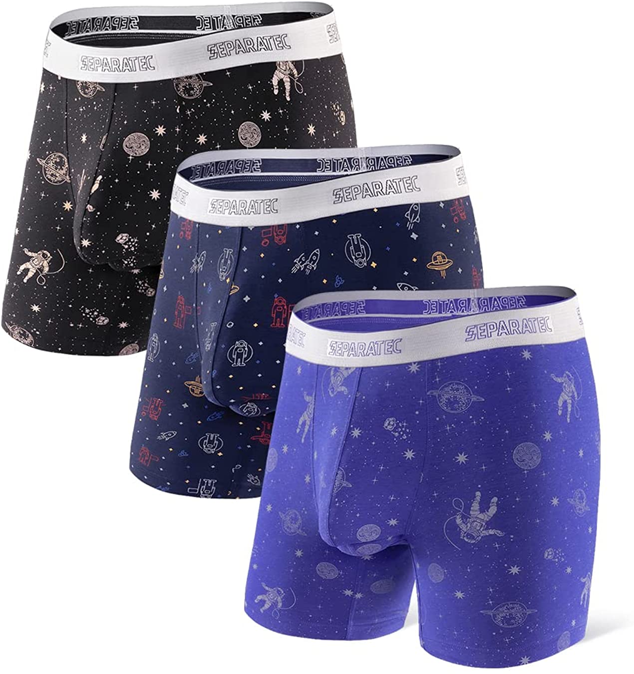 Separatec Men's Dual Pouch Underwear Comfort Soft Premium Cotton Modal  Blend Boxer Briefs 3 Pack, Version A: Black Stripe/Dark Coffee Stripe/Dark  Gray Stripe, Medium : : Clothing, Shoes & Accessories