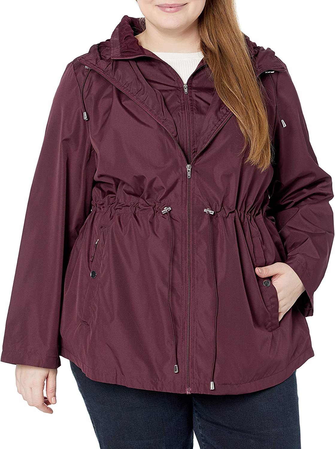 Details Womens Lightweight Pack-it-in-a-Pouch Water-Resistant Jacket
