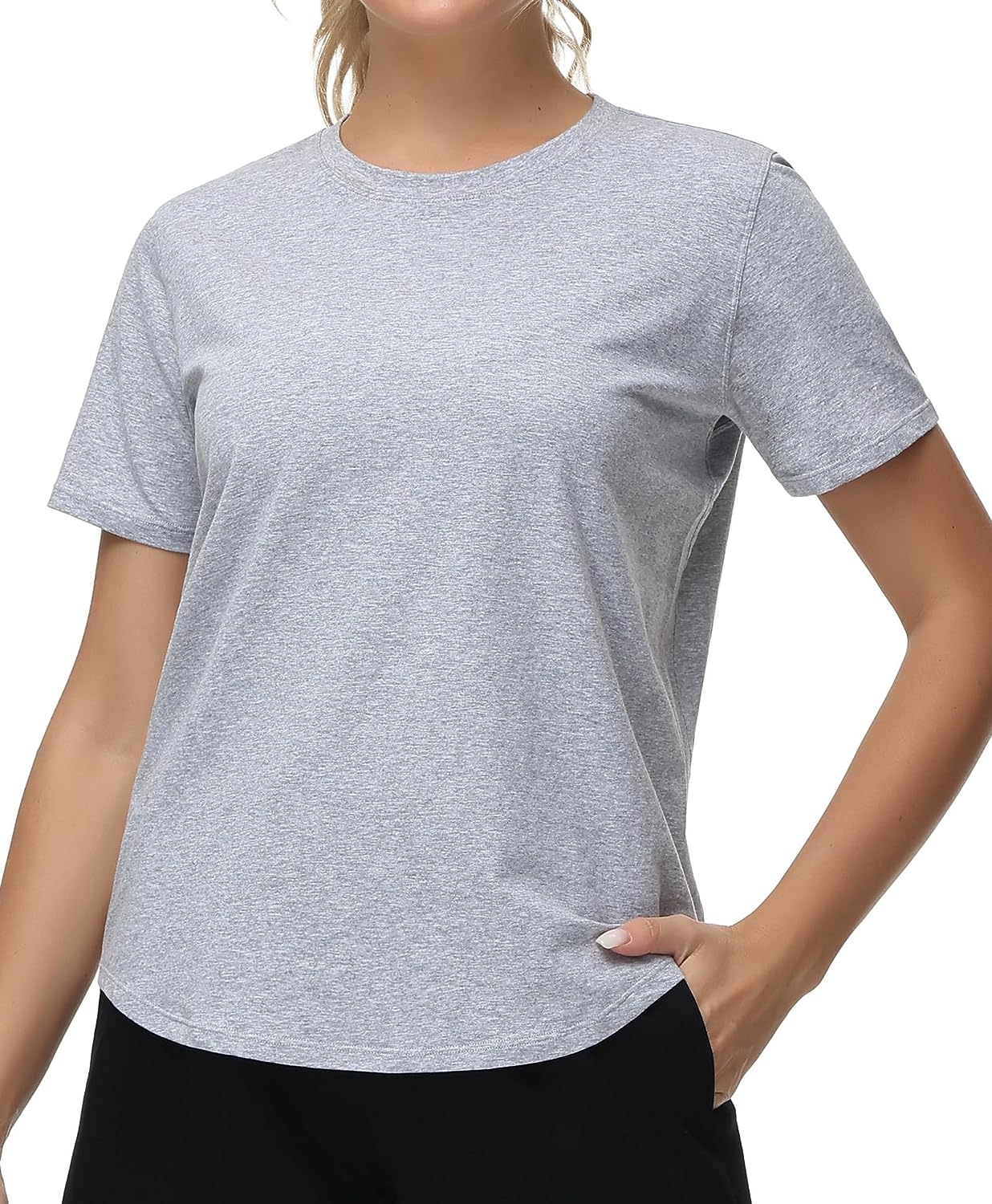 THE GYM PEOPLE Women's Short Sleeve Workout Shirts Breathable Yoga