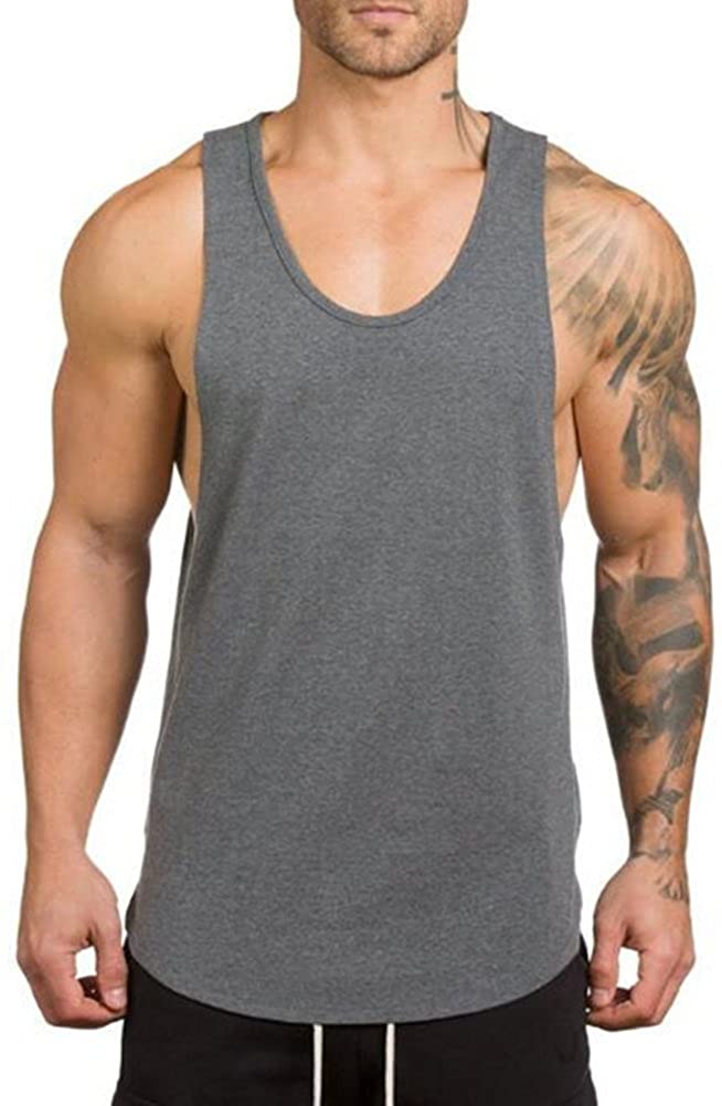 ZUEVI Muscle Tank Tops for Men Cut Open Sides Bodybuilding Vest Gym Workout  Stringer T-Shirts, Black&grey&navy Blue, Small : : Clothing, Shoes  & Accessories