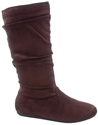 flat slouch boots womens