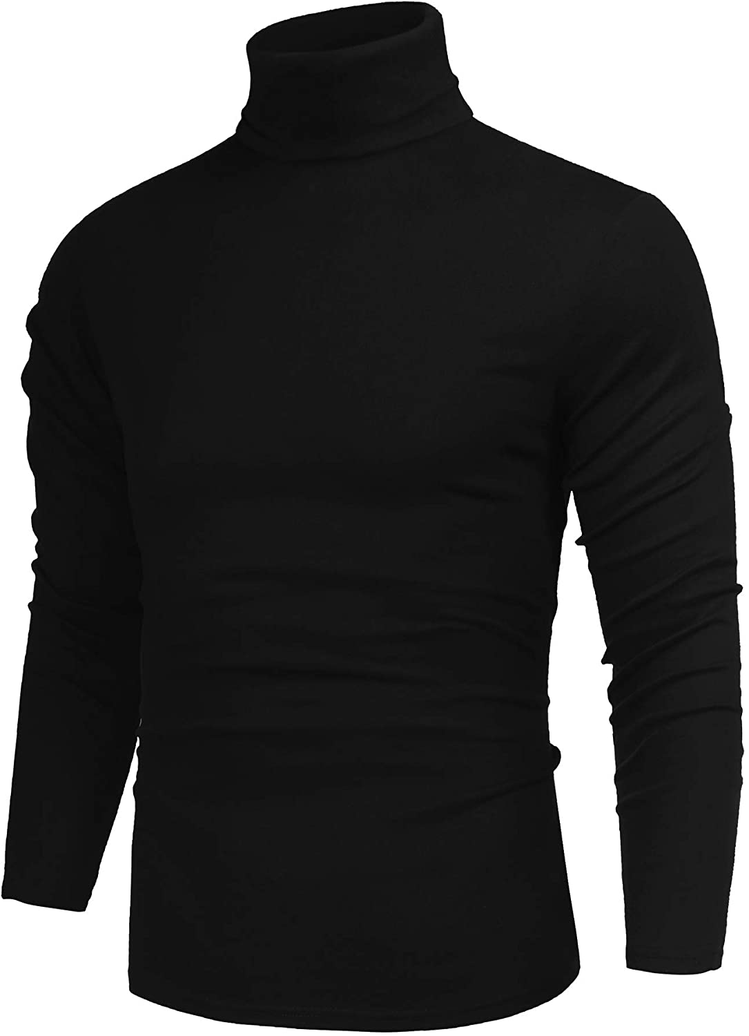 Poriff Men's Casual Slim Fit Basic Tops Knitted Thermal Turtleneck Pullover Sweater 