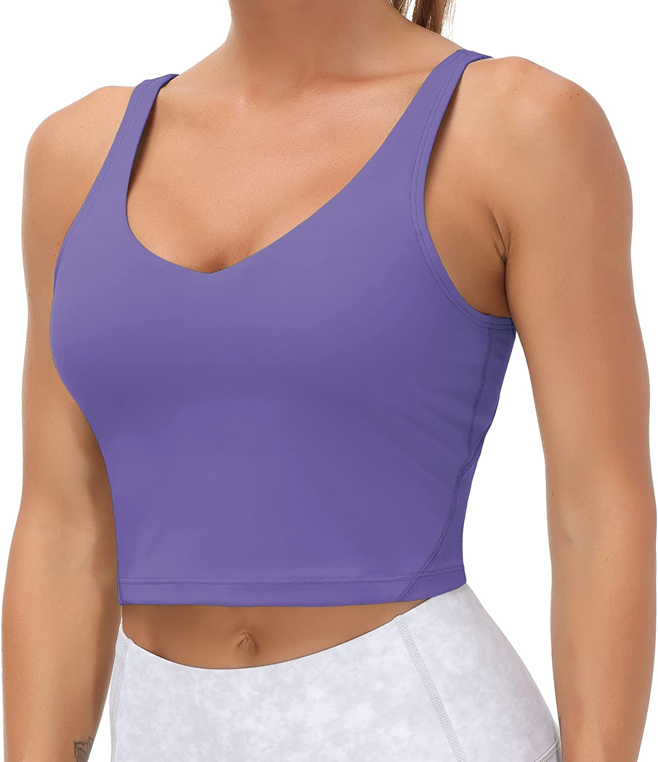  Tops, The Gym People Longline Wirefree Padded Sports Bra Tank  Medium Support