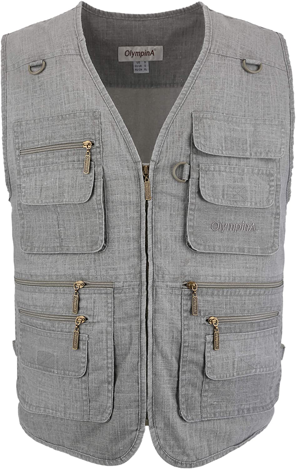 LUSI MADAM Mens Mesh Outdoor Fly Fishing Vest with Pockets