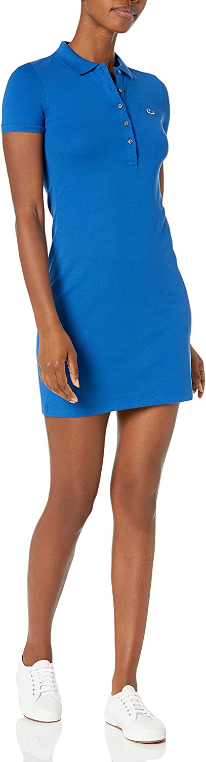 i aften tælle hele Lacoste Women&#039;s Short Sleeve Slim Fit Stretch Pique Polo Dress | eBay