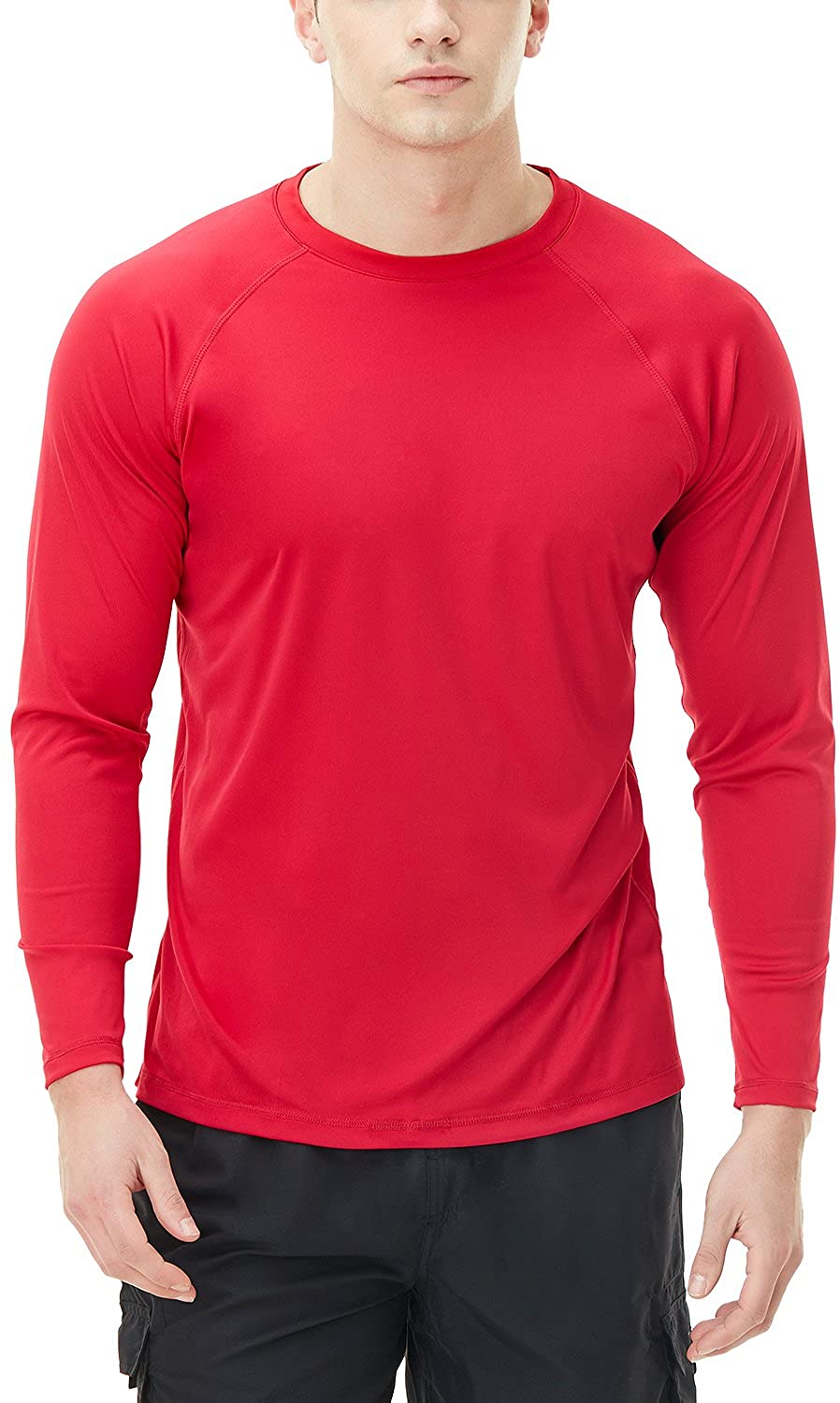 UPF 50 Loose-Fit Long Sleeve Shir Details about   TSLA 1 or 2 Pack Men's Rashguard Swim Shirts