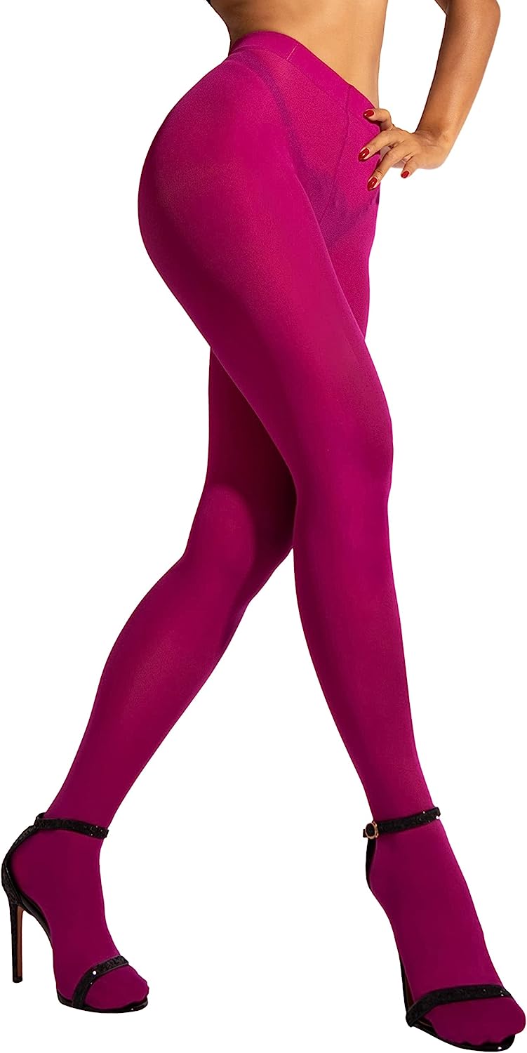  Sofsy Hot Pink Tights For Women Plus Size Magenta