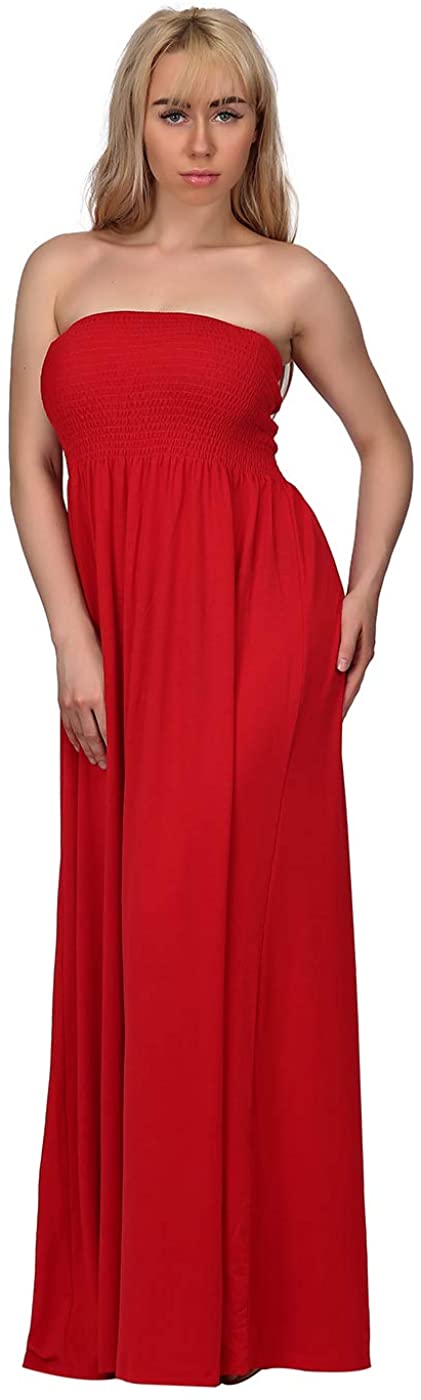 HDE Women's Strapless Maxi Dress Plus Size Tube Top Long Skirt Sundress  Cover : : Clothing, Shoes & Accessories