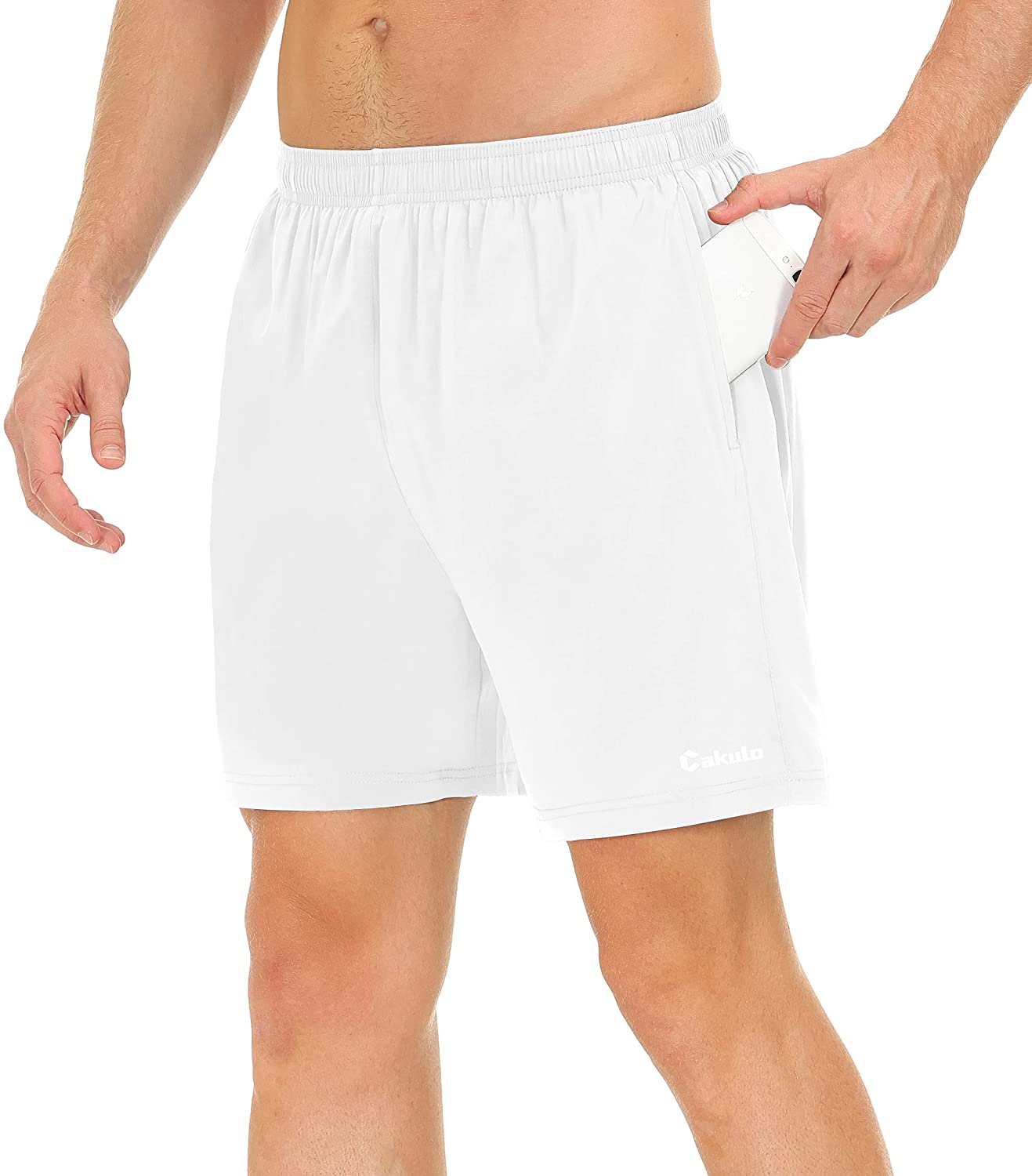Cakulo Men's Running Shorts 5 Inch Lightweight Quick Dry Tennis Athletic Workout Shorts with Pockets 