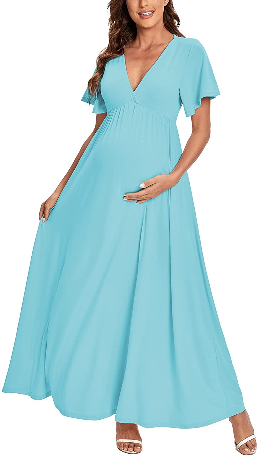 Maternity Maxi Dress (Deeksha Black)