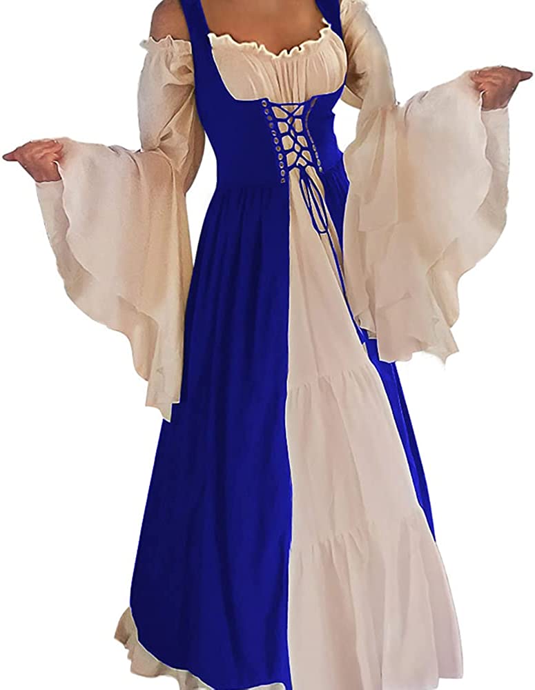 Abaowedding Womens's Medieval Renaissance Costume Cosplay Over Dress