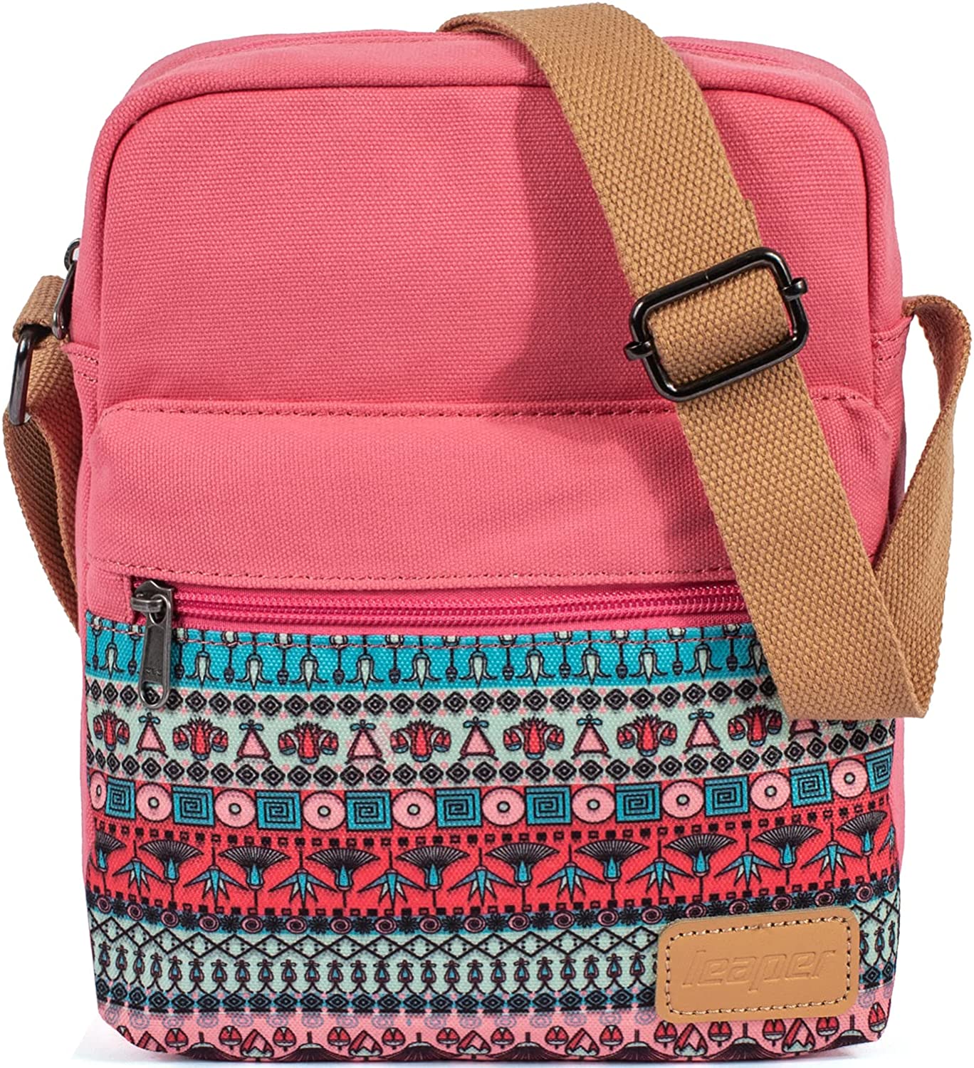 Leaper Small Canvas Crossbody Bag and Purse Set for Girls and Women 