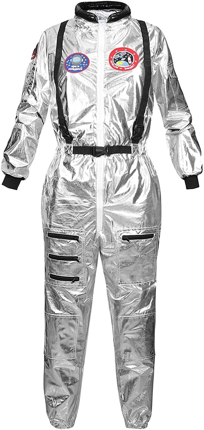 Zhitunemi Adult Halloween Astronaut Costume for Women Dress Up Clothes ...