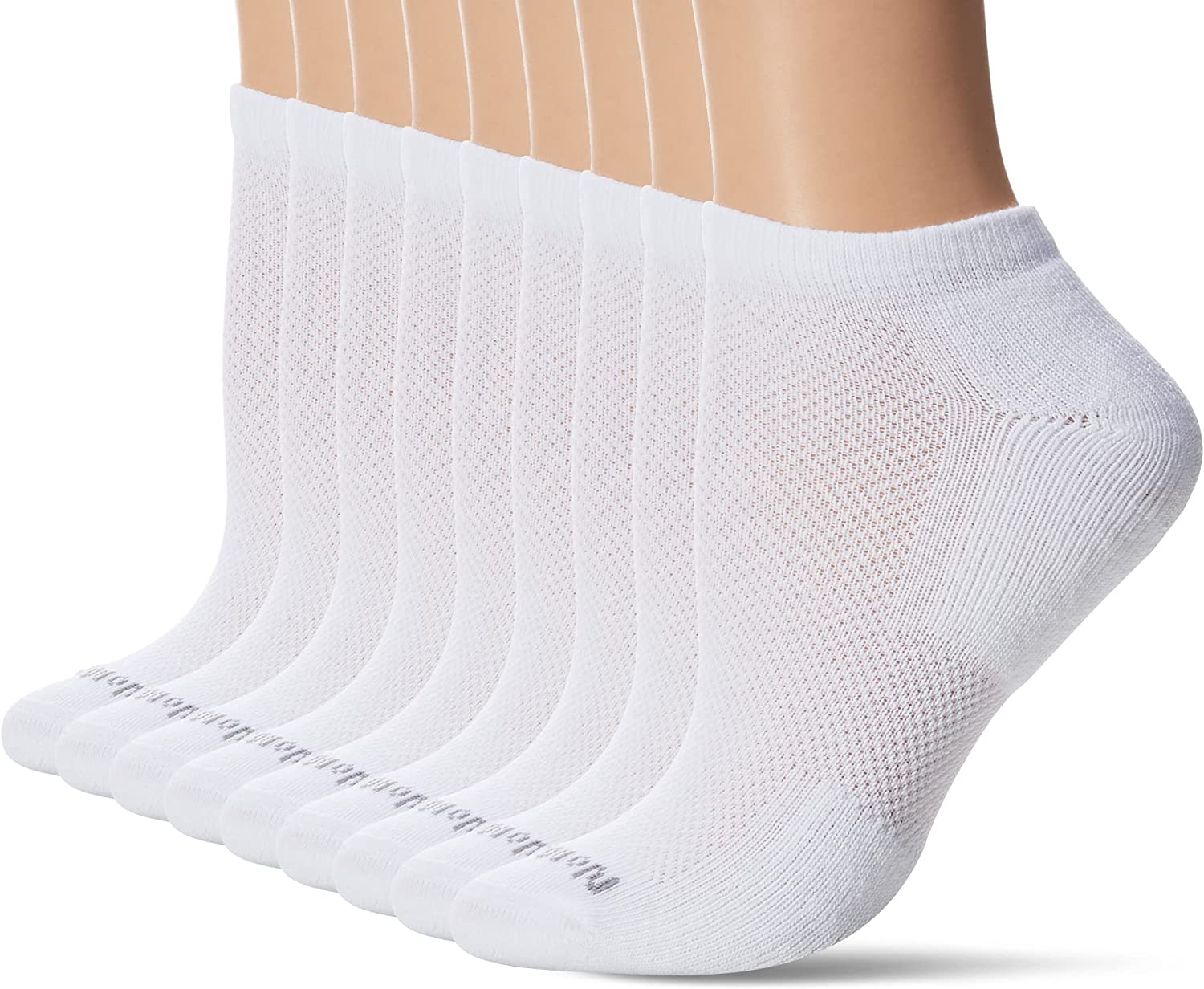 No nonsense Women's Mesh No Show Liner Socks, Cushioned (3-Pack)
