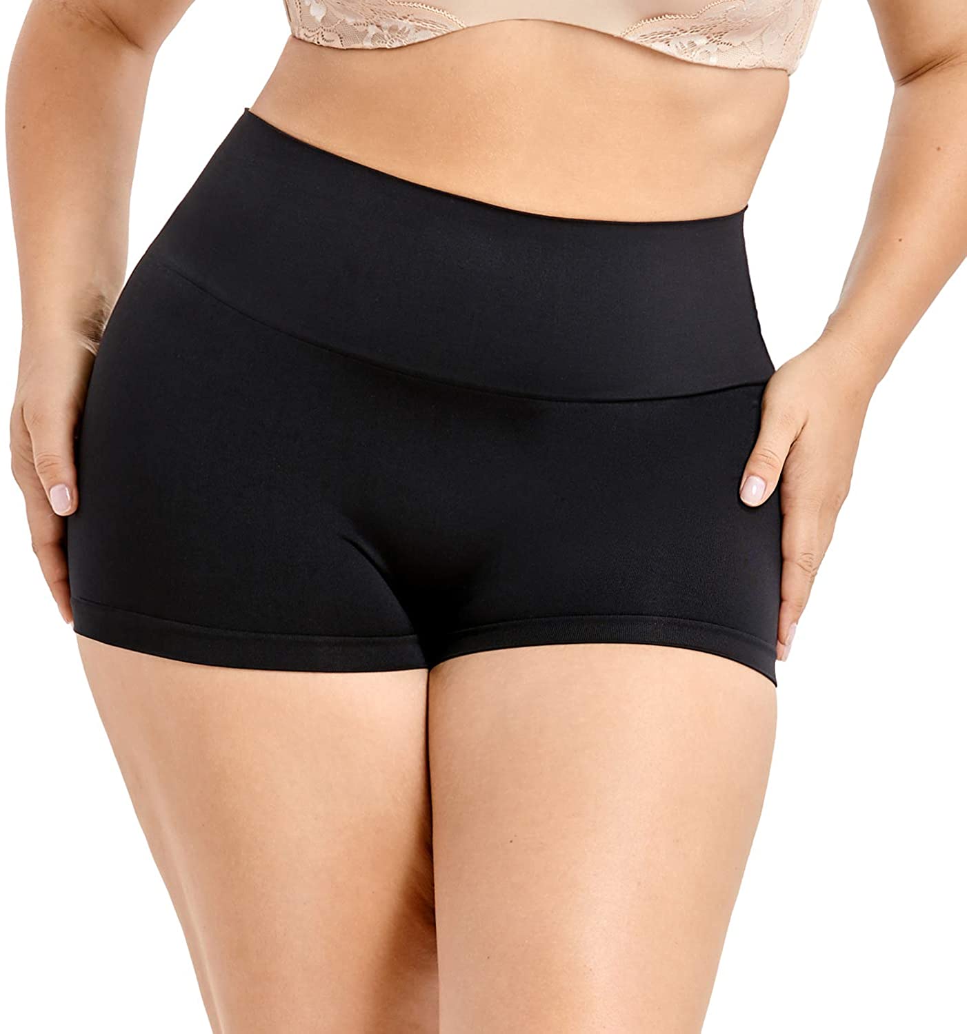DELIMIRA Women High-Waist Boyshort Shapewear Tummy Control Panties