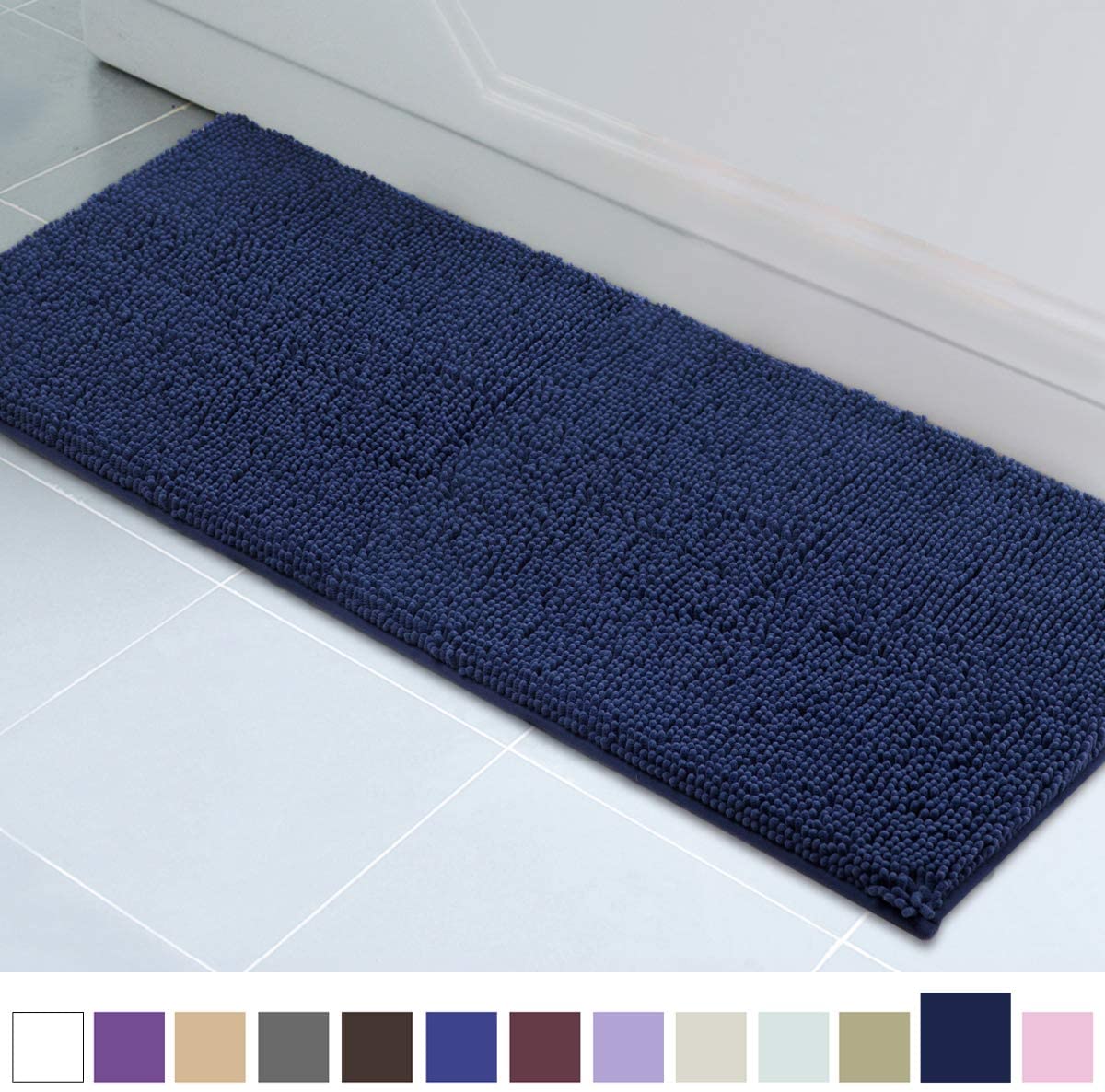 Details about   ITSOFT Non Slip Shaggy Chenille Bath Mat for Bathroom Rug Water Absorbent Carpet 