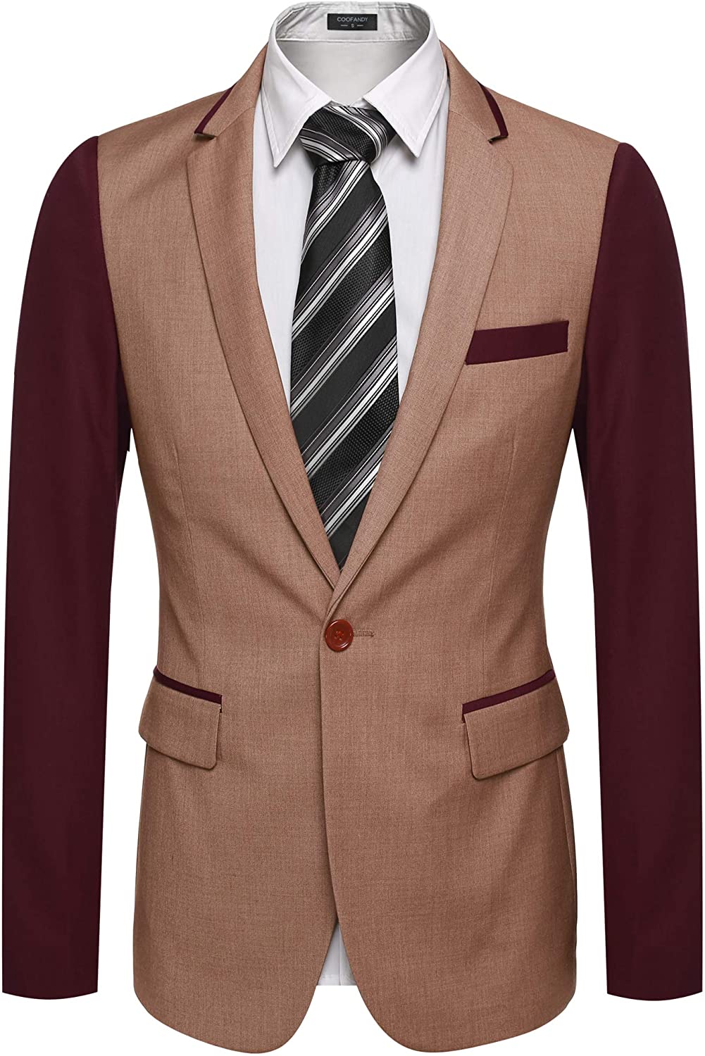 COOFANDY Men's Suit Jacket Slim Fit Casual One Button Blazer Jacket | eBay